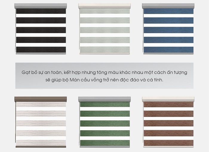 Chọn một bộ Màn cầu vồng với cách phối màu riêng cũng chính là cách bạn thể hiện cá tính sống.